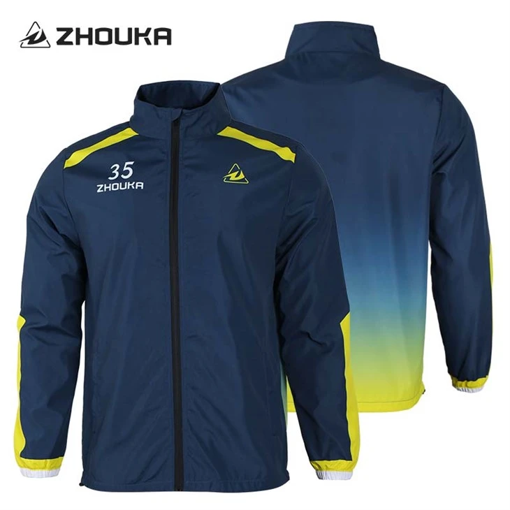 Personalizado impressão digital meio zíper com capuz futebol blusão treino à prova dwaterproof água pulôver masculino futebol esporte blusão jaqueta